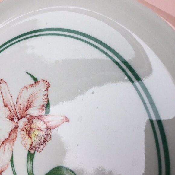 Shenango China Serving Plate Pink Floral Daffodil Dish Platter Tray Vintage USA - Picture 7 of 12